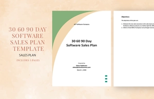 30 60 90 Day Software Sales Plan Template