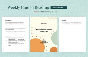 Weekly Guided Reading Lesson Plan Template