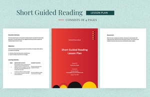 Short Guided Reading Lesson Plan Template