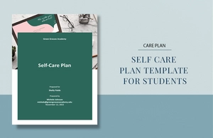 Self Care Plan Template For Students