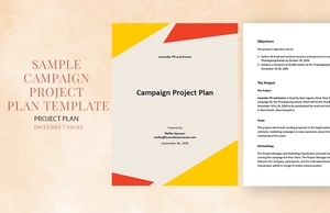 Sample Campaign Project Plan Template