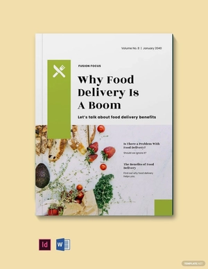 Food Delivery Magazine Template