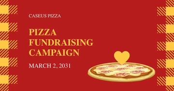 Free Pizza Fundraiser Facebook Post Template to Edit Online