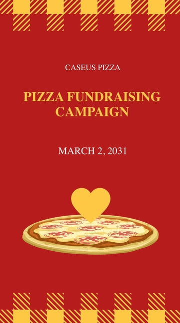 Free Pizza Fundraiser Instagram Story Template to Edit Online
