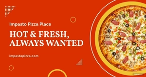 Free Pizza Advertisement Facebook Post Template to Edit Online