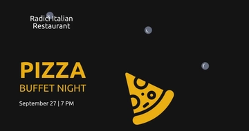 Free Pizza Night Facebook Post Template to Edit Online