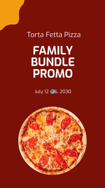 Free Pizza Promo Whatsapp Post Template to Edit Online