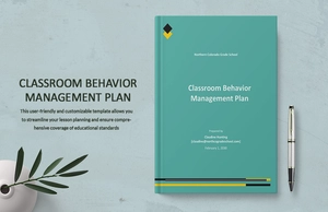 Classroom Behavior Management Plan Template