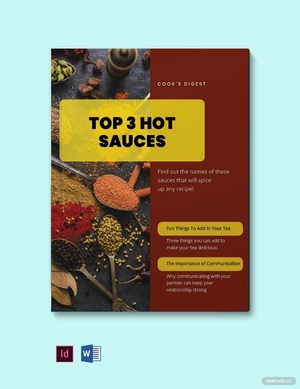 Food Recipe Magazine Template
