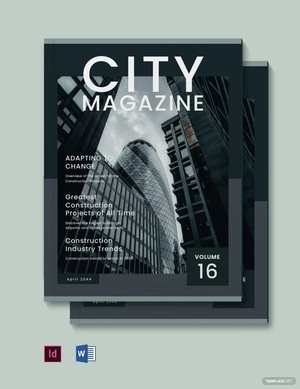 Construction Project Magazine Template