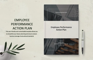 Employee Performance Action Plan Template