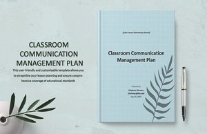 Classroom Communication Management Plan Template