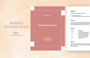 Weekly Fitness Plan Template
