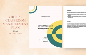 Virtual Classroom Management Plan Template