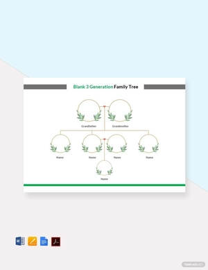 Blank 3 Generation Family Tree Template