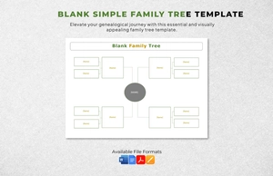 Blank Simple family tree Template Blank Simple family tree Template
