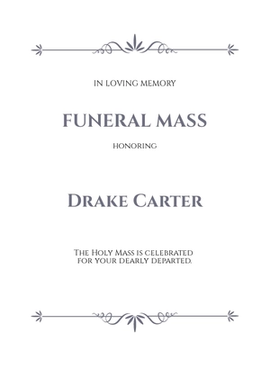 Modern Funeral Mass Card Template