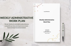 Weekly Administrative Work Plan Template