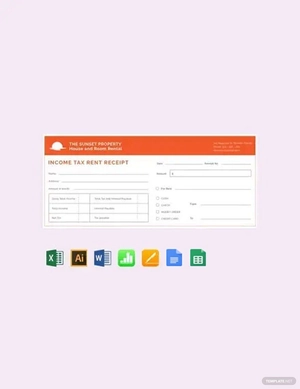 Income Tax Rent Receipt Template