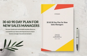 30 60 90 Day Plan Template For New Sales Managers