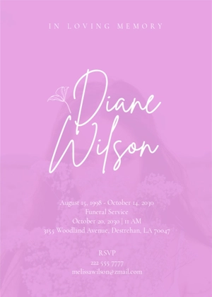 Blank Funeral Card Template