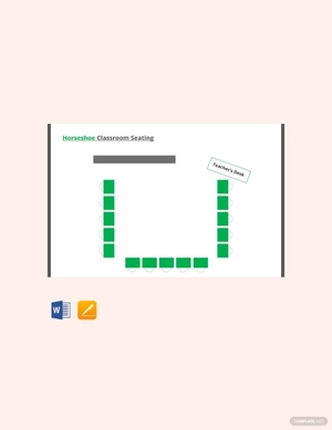 Horseshoe Classroom Seating Arrangements Template