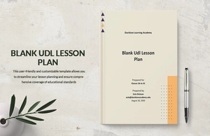 Blank UDL Lesson Plan Template