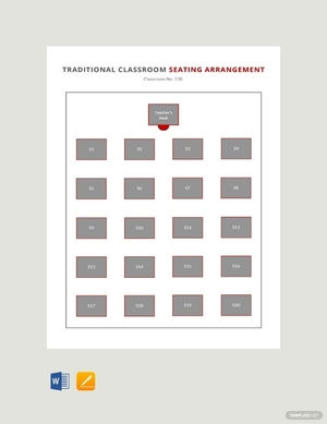 Traditional Classroom Seating Arrangements Template
