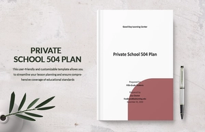 Private School 504 Plan Template