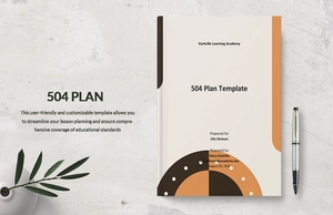 Blank 504 Plan Template