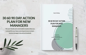 30 60 90 Day Action Plan for New Managers Template