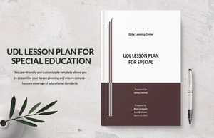 UDL Lesson Plan for Special Education Template