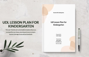 UDL Lesson Plan for Kindergarten Template