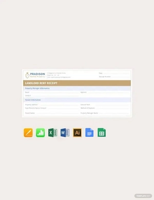 Landlord Rent Receipt Template