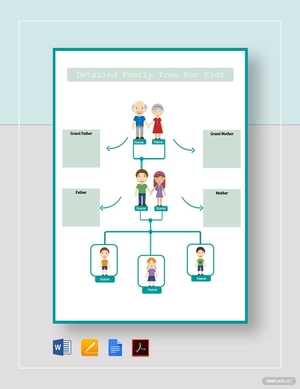 Detailed Family Tree Template For Kid's Detailed Family Tree Template For Kid's