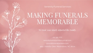 Funeral Service Business Card Template