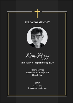 Personalized Catholic Funeral Card Template