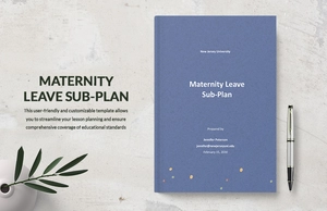 Maternity Leave Sub-Plan Template
