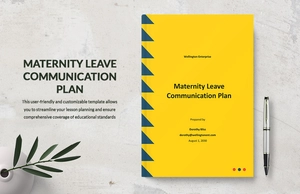 Maternity Leave Communication Plan Template