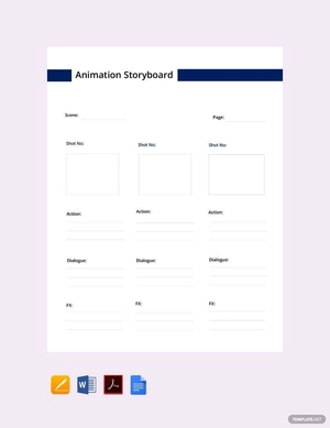 Animation Storyboard Template