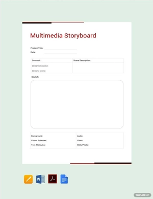 Multimedia Storyboard Template
