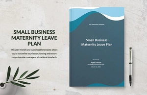 Small Business Maternity Leave Plan Template