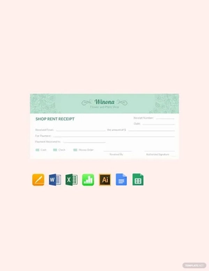Shop Rent Receipt Template