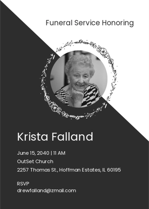 Modern Communication Funeral Invitation Template