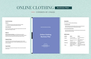 Online Clothing Business Plan Template