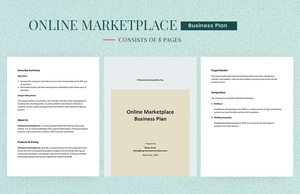 Online Marketplace Business Plan Template