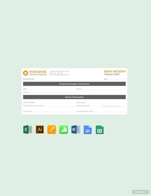 Tenant Rent Receipt Template
