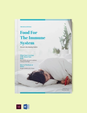 Blank Health Magazine Template