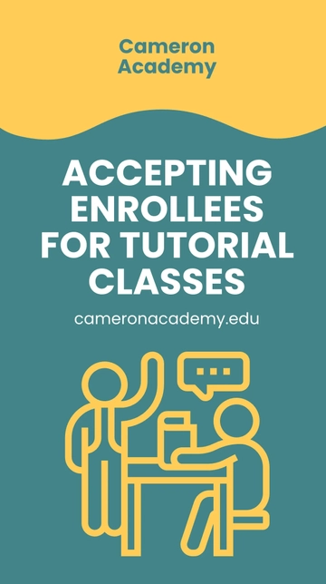 Free Tutor Class Whatsapp Post Template to Edit Online