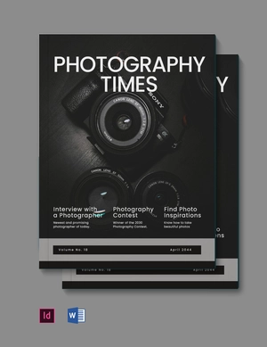 Blank Photography Magazine Template